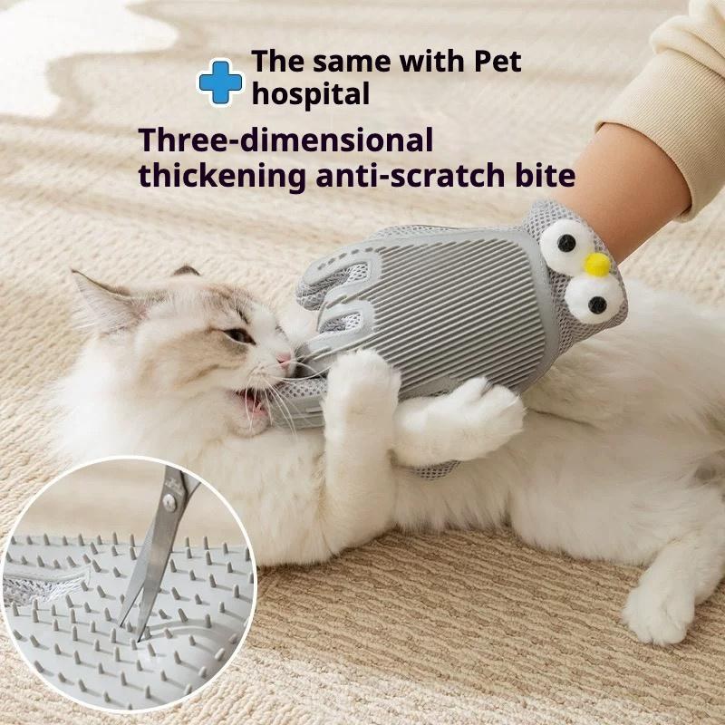 2-in-1 pet grooming gloves & brushes for cats and dogs high-efficiency