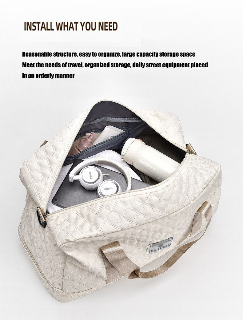 crossbody gym bag with dry and wet separation compartments