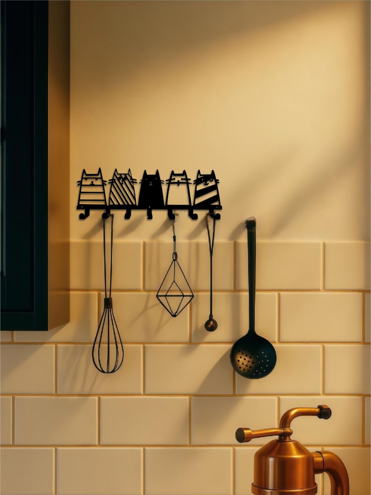 feline utility hooks wall organizer w hooks - space-saving pet lover