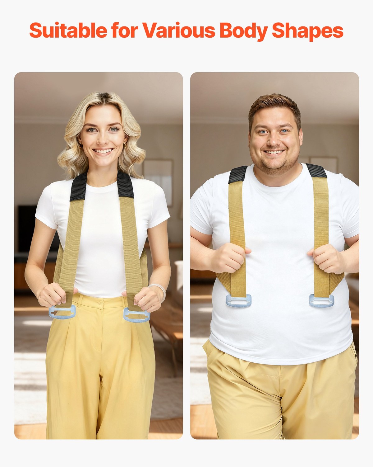 moving straps, 2-person lifting and moving system with 2 harness strap
