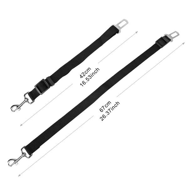 2pcs pet dog seat belt leash adjustable pet dog cat safety leads harne