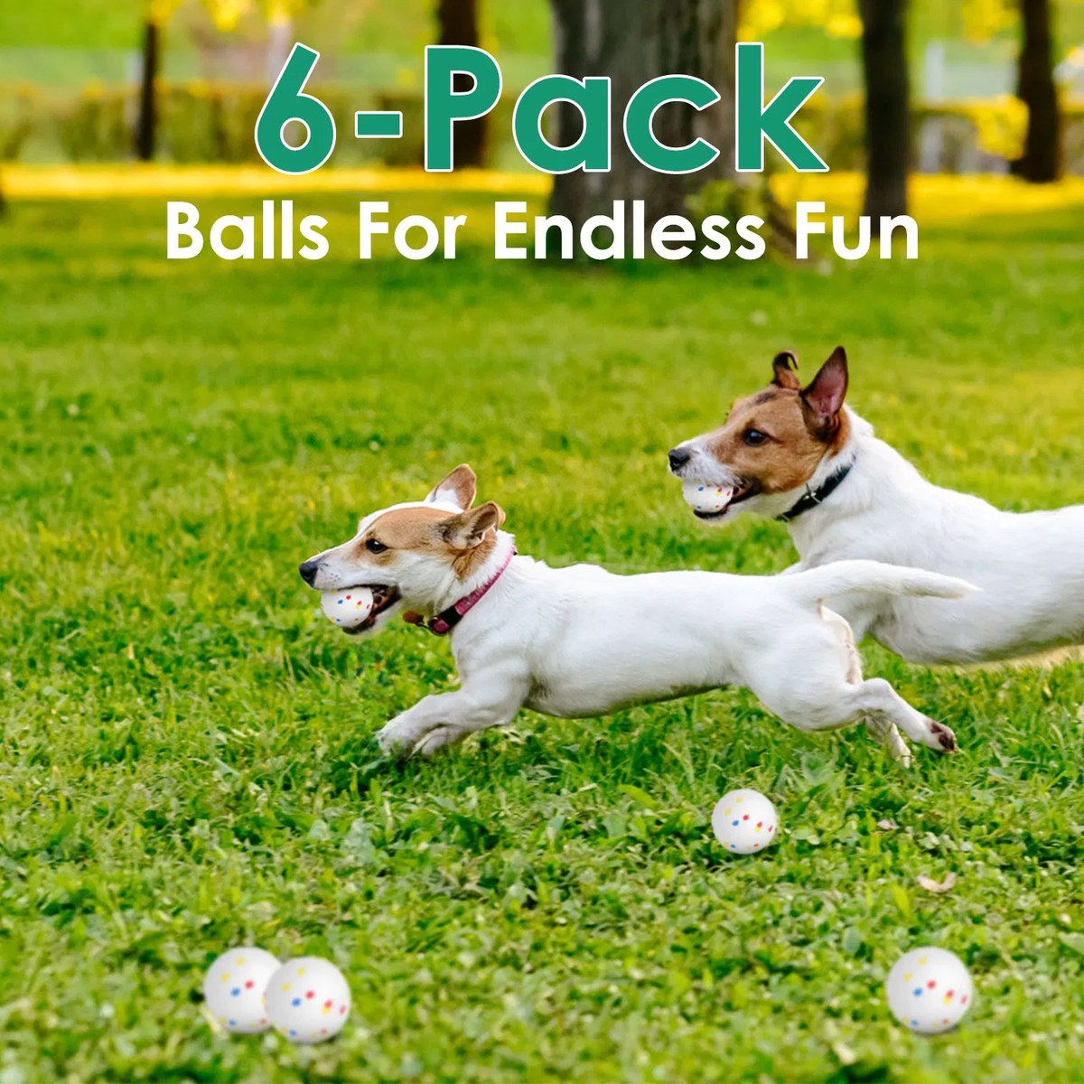 6pcs 2.3" dog balls tear-resistant washable etpu dog chew toys for