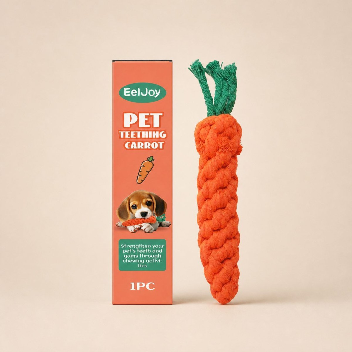 carrot shaped dog chew toy for puppies