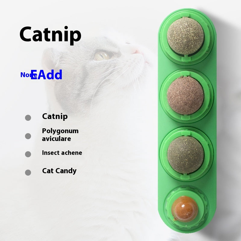 Catnip and silver vine rotating wall toy for cats