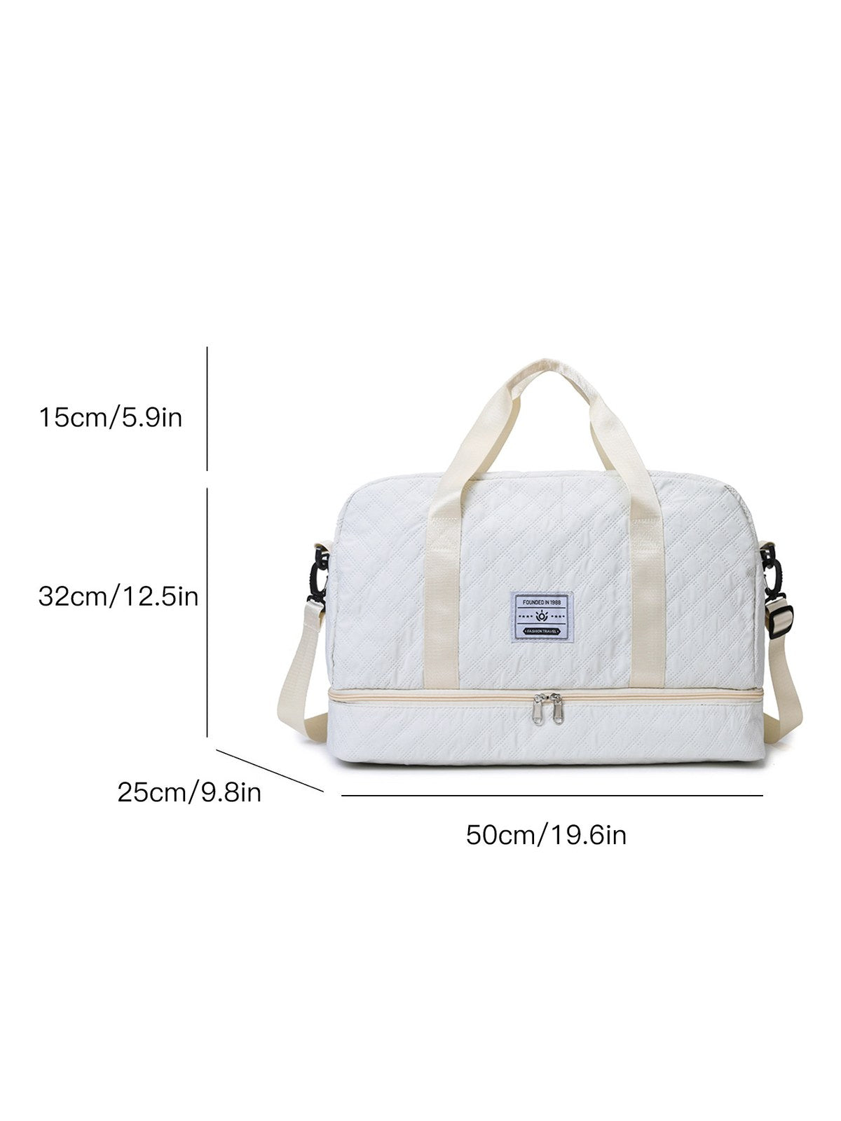crossbody gym bag with dry and wet separation compartments