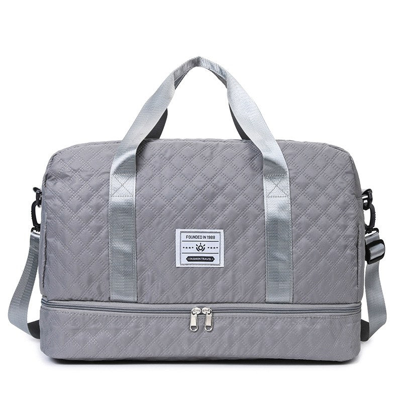 crossbody gym bag with dry and wet separation compartments