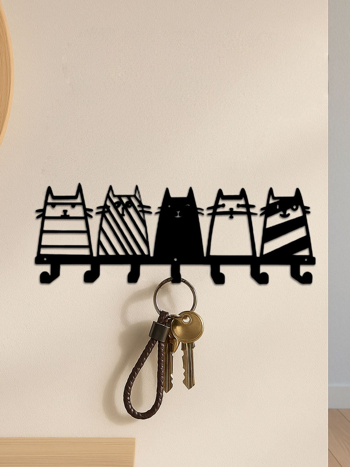 feline utility hooks wall organizer w hooks - space-saving pet lover