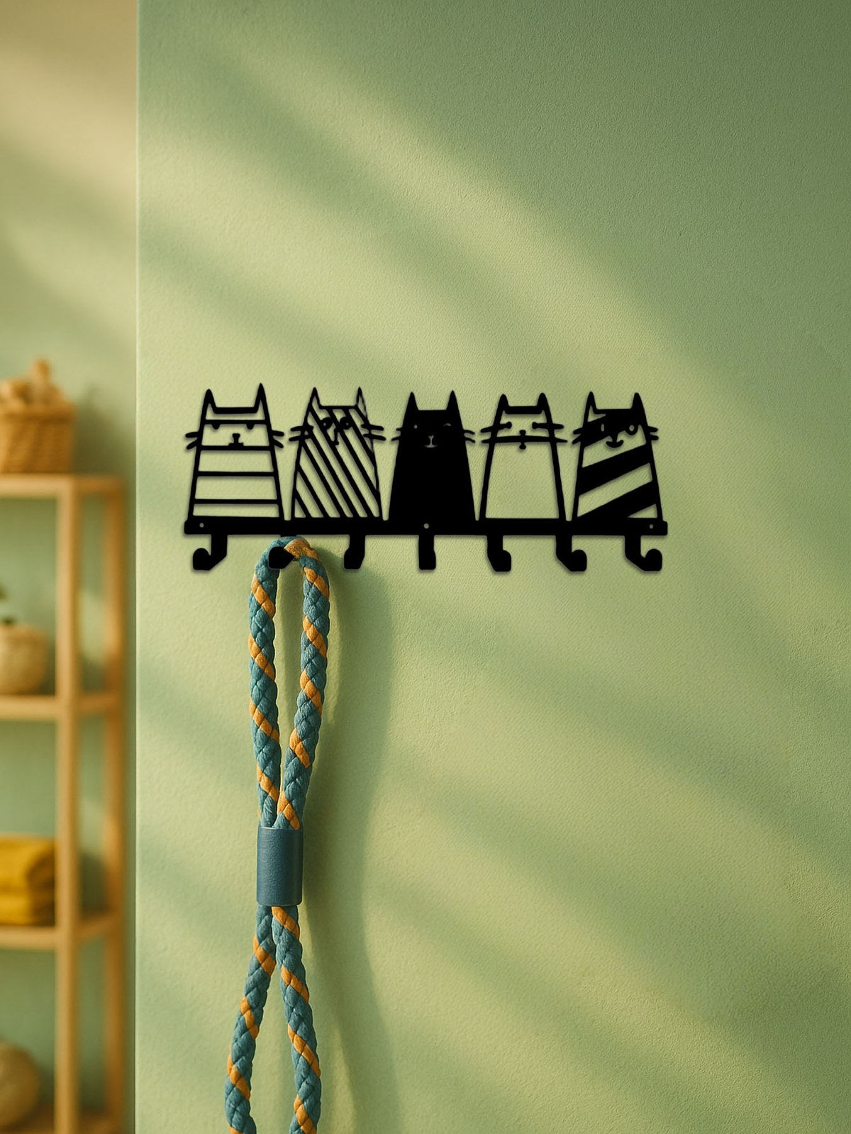 feline utility hooks wall organizer w hooks - space-saving pet lover