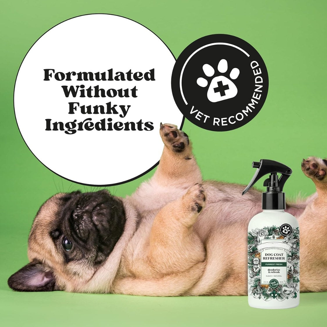 furrest fresh dog deodorizing spray, 8 fl oz grooming perfume for dog