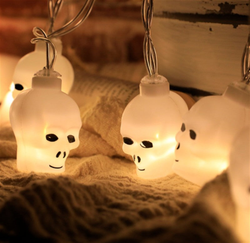 Halloween ghost shaped LED string lights, warm white fairy lights, battery powered