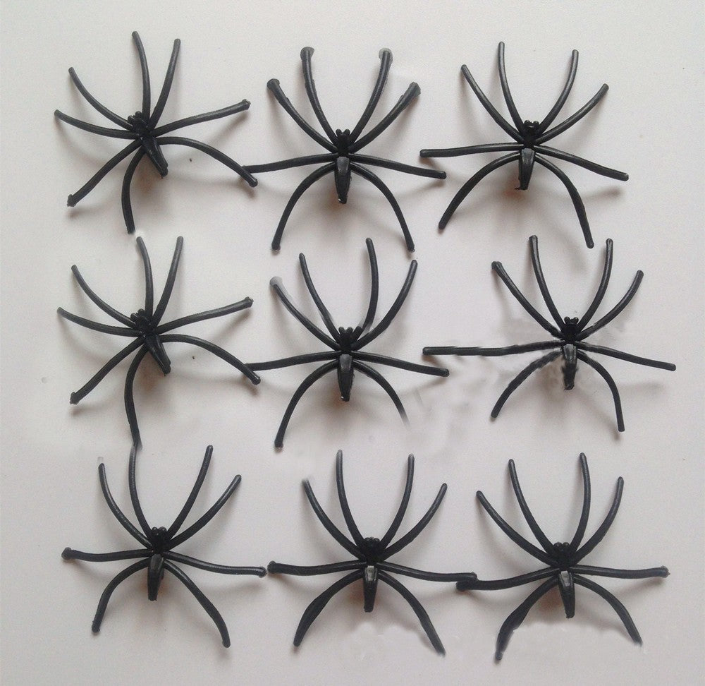 Halloween stretchable white spider web decoration with 30 fake spiders
