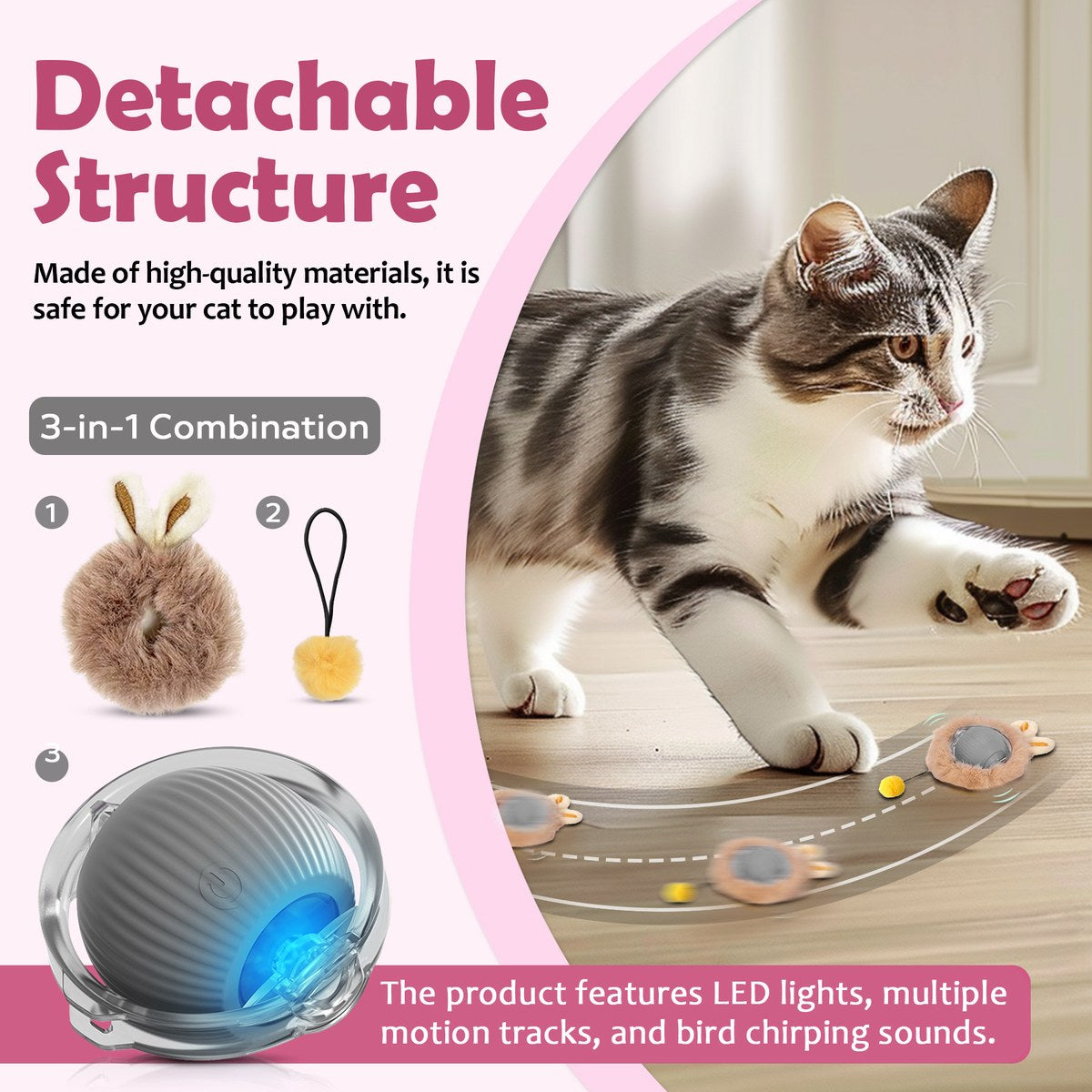 interactive toys ball for cats, dog,agile moving cat ball ,motion