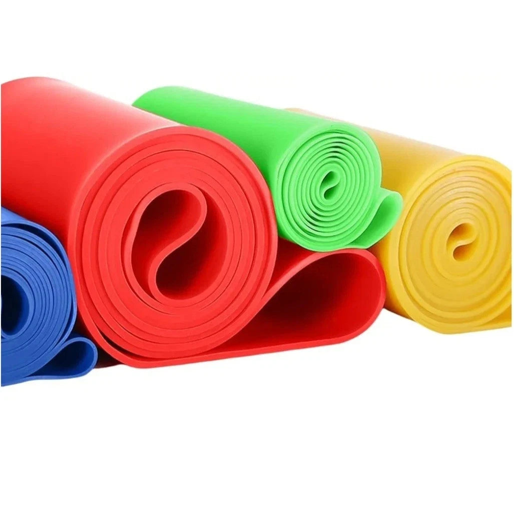 Set of five colour coded loop resistance bands with carry pouch