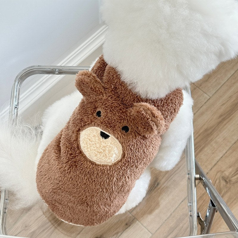 winter clothes fleece-lined warm dog cute clothes