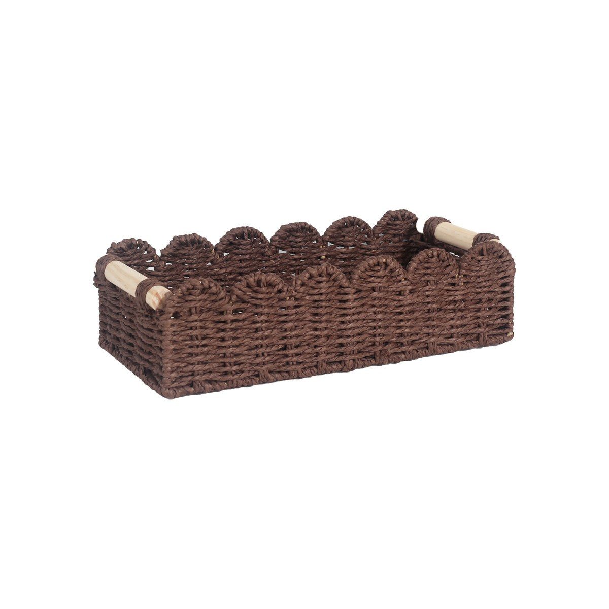 woven storage basket desktop end table storage box