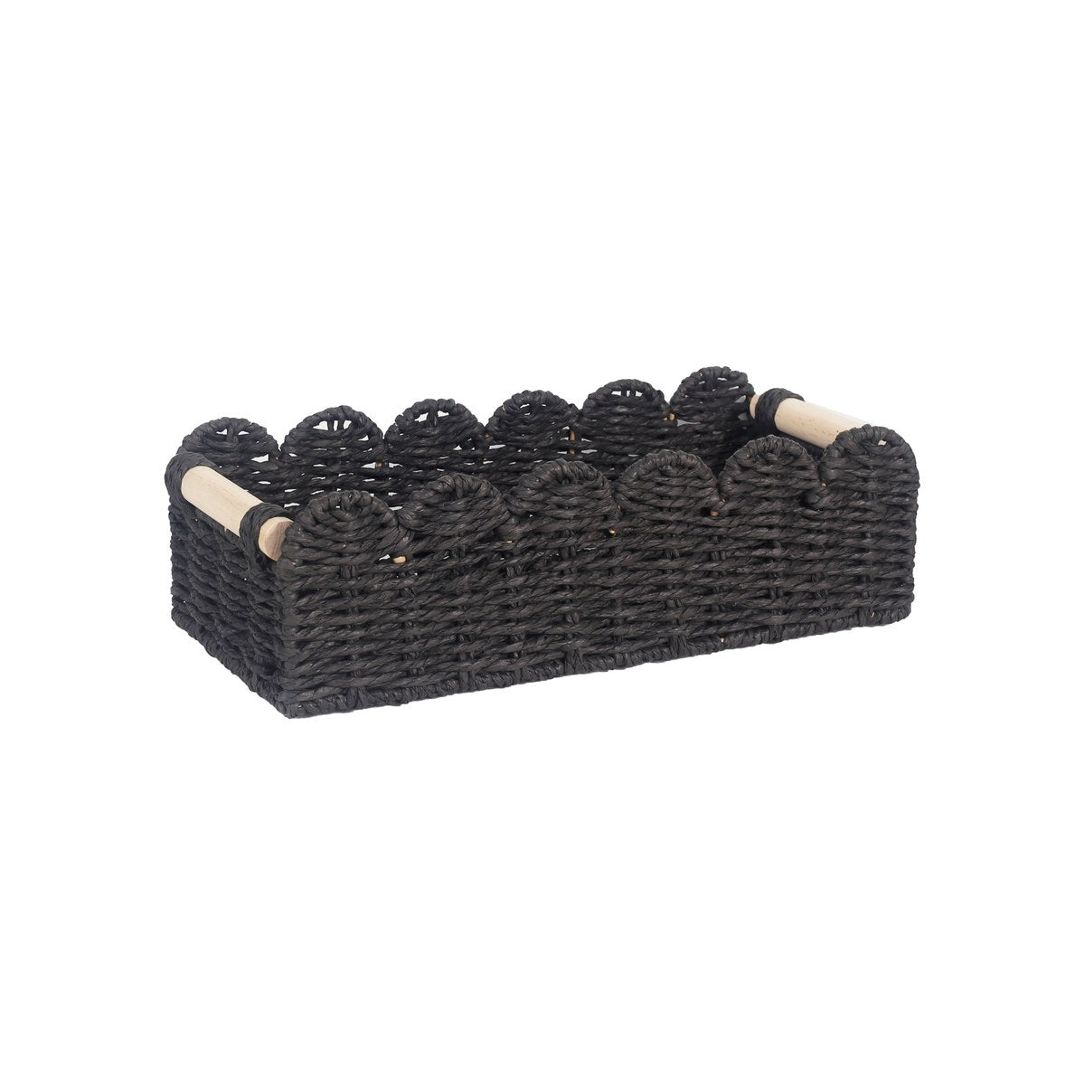 woven storage basket desktop end table storage box